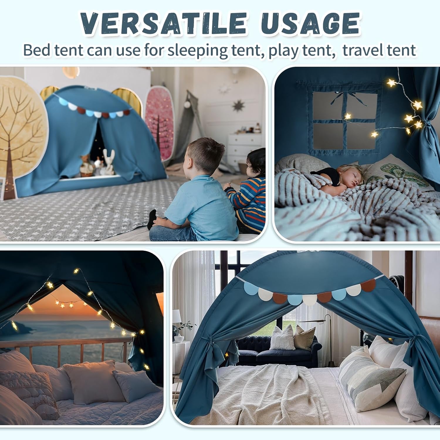 Fullsize Bedroom Canopy Playroom Privacy Tent Deluxe