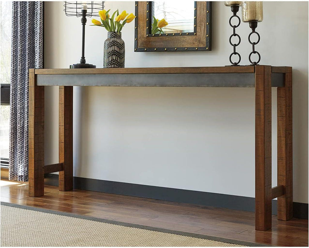Torjin Urban Counter Height Dining Table Two Tone Brown