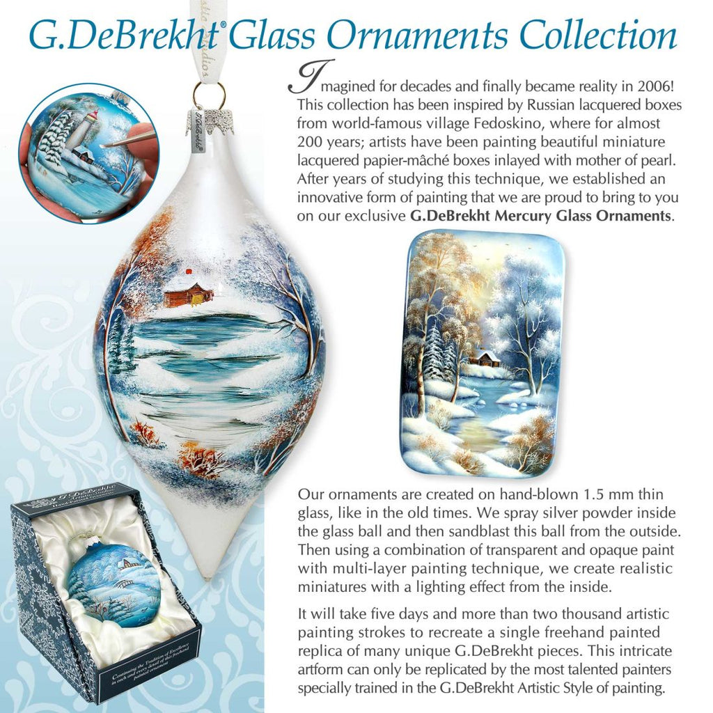 Penguin Pals Cut Ball Glass Ornament by G. DeBrekht - Wildlife Holiday Decor - 764-001