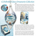 Penguin Pals Cut Ball Glass Ornament by G. DeBrekht - Wildlife Holiday Decor - 764-001