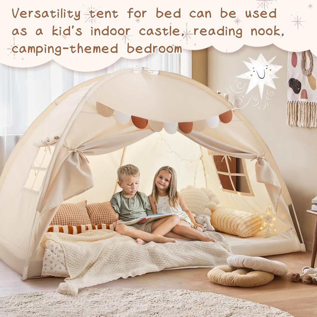 Full Size Bed Canopy Tent Blackout Polyester Cotton