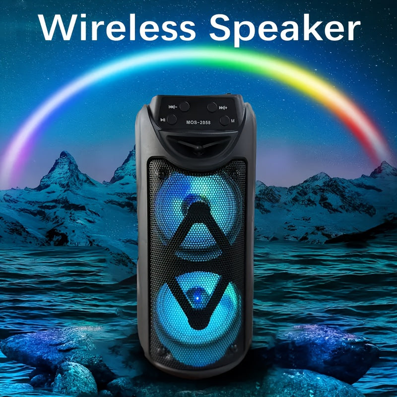 NNETM Dual Stereo Wireless Speaker with RGB Lights