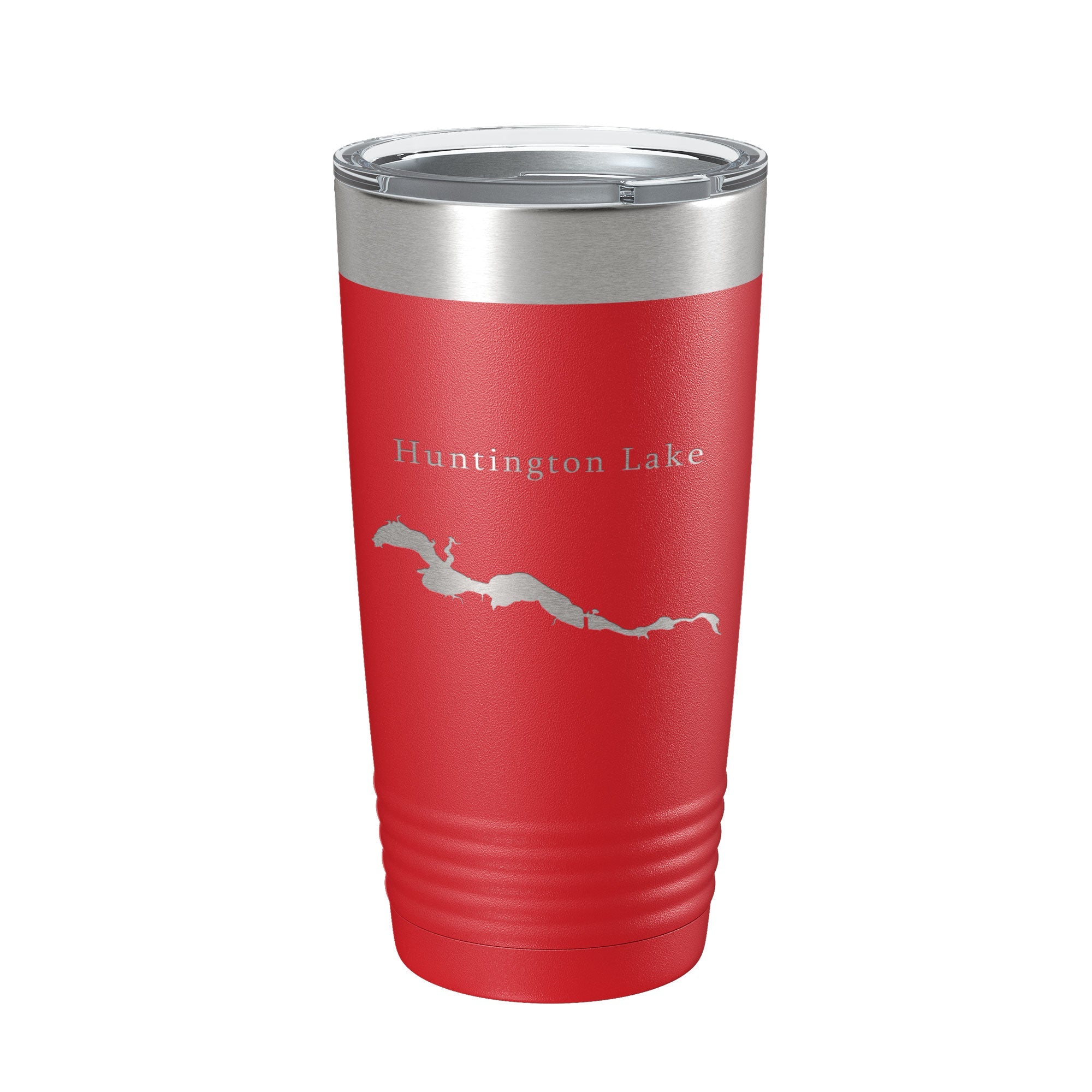 Huntington Lake Map Tumbler Travel Mug Insulated Laser Engraved Coffee Cup Indiana 20 oz