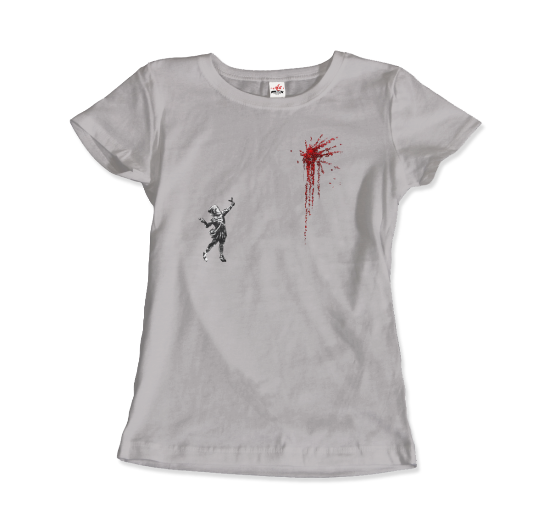 Banksy Valentines Day mural reproduction t-shirt