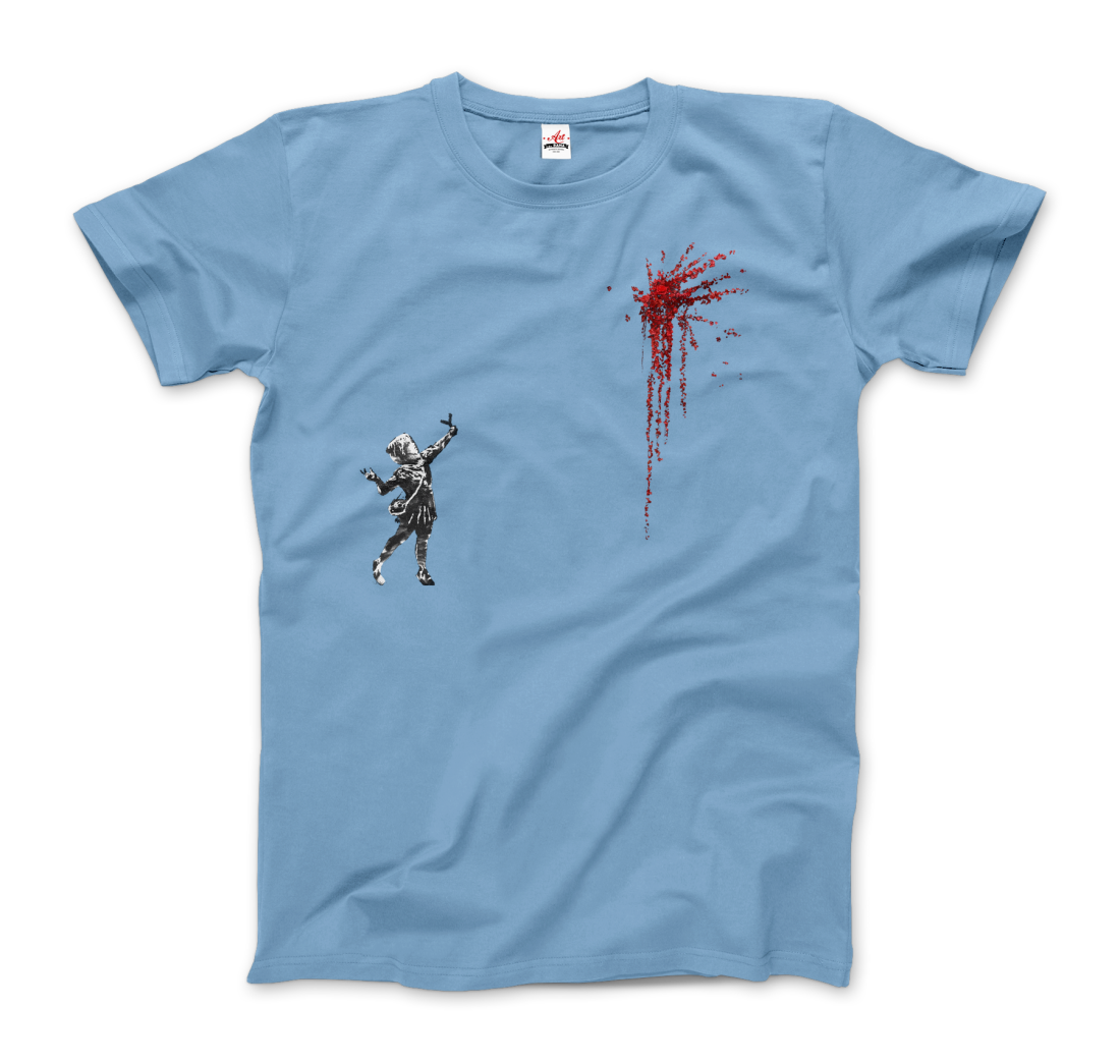Banksy Valentines Day mural reproduction t-shirt