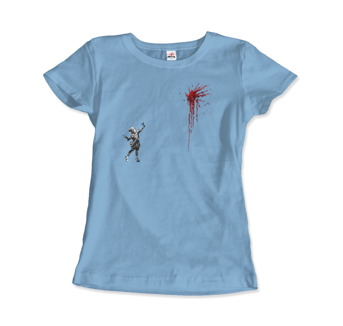 Banksy Valentines Day mural reproduction t-shirt