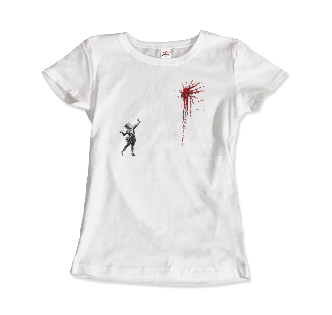 Banksy Valentines Day mural reproduction t-shirt
