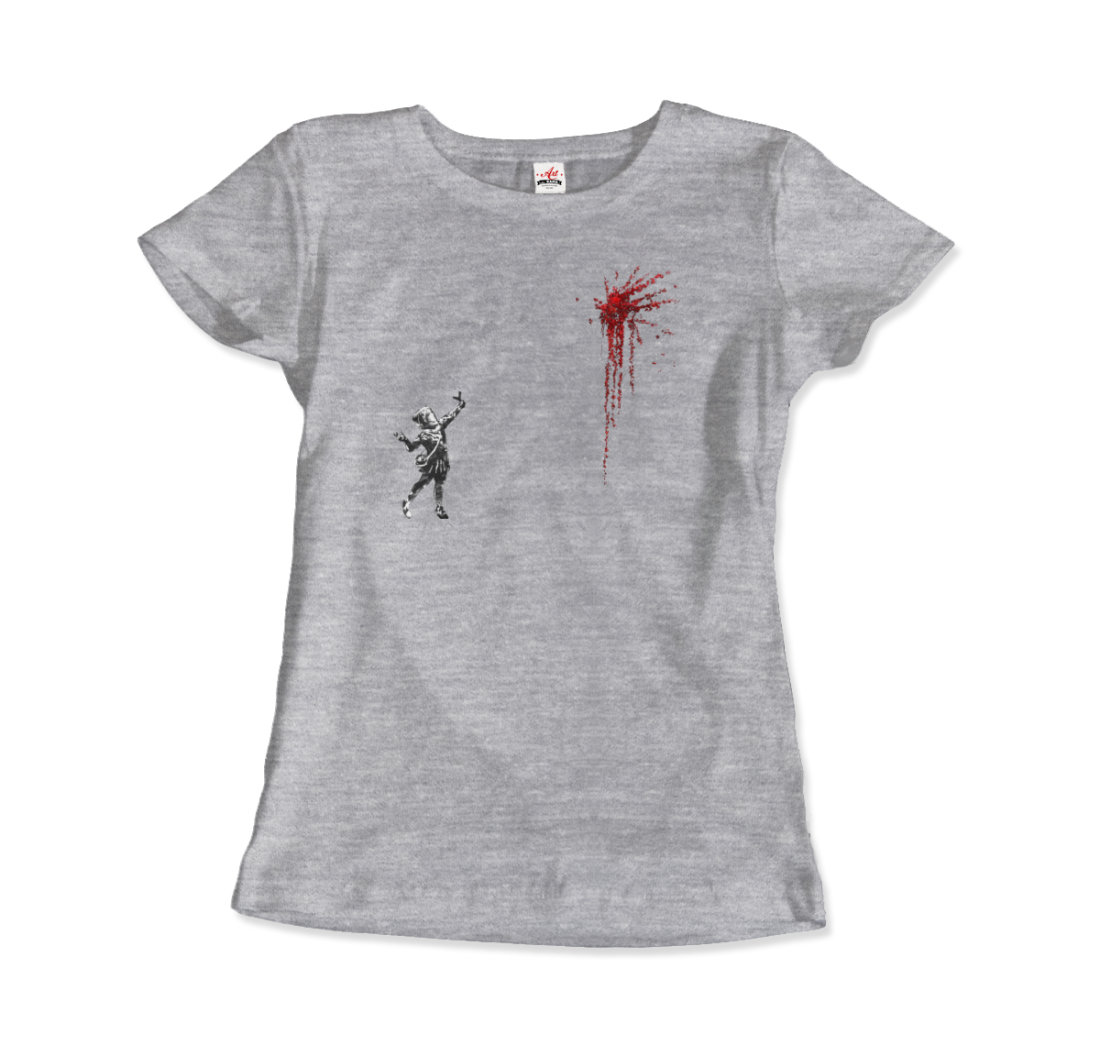 Banksy Valentines Day mural reproduction t-shirt