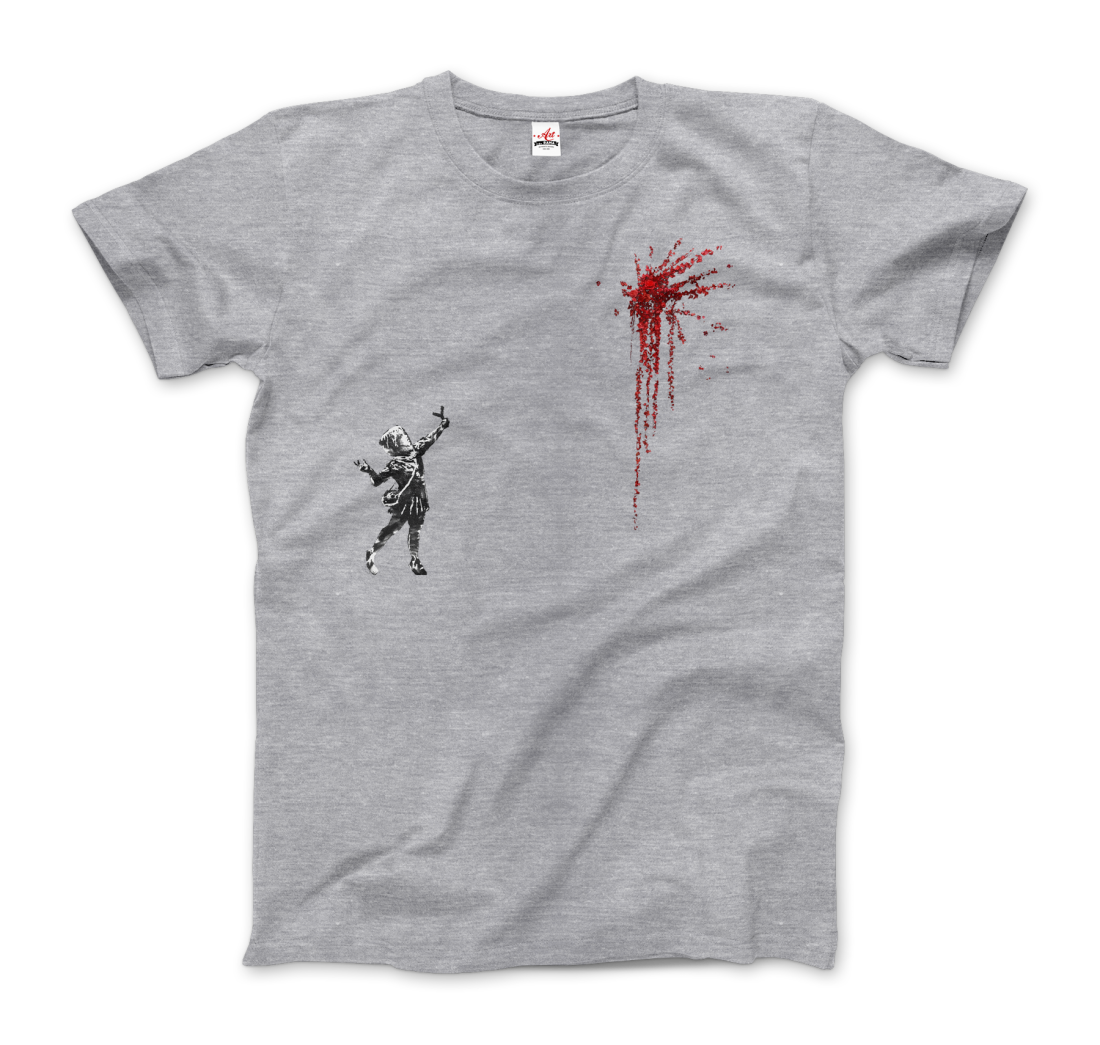 Banksy Valentines Day mural reproduction t-shirt