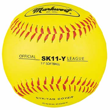 Markwort Synthetic Softball 11 Yellow - Dozen-0