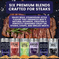 Best for Steak & Beef Seasonings | Set of 6 XL Tins