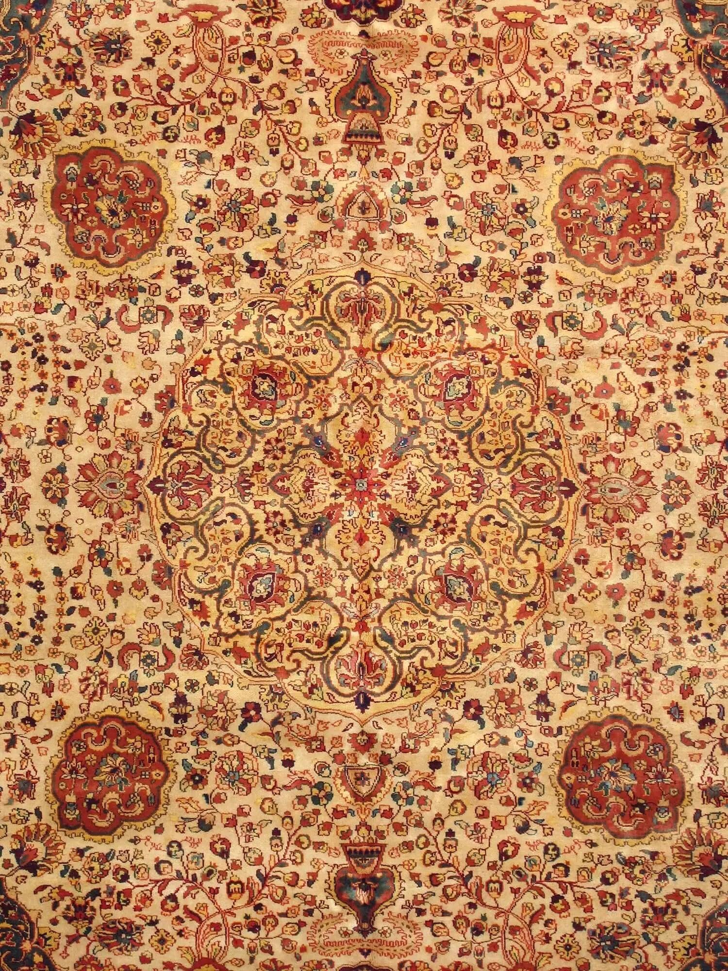 Canvello Agra Hand-Knotted Lamb's Wool Area Rug- 10' X 10'4"