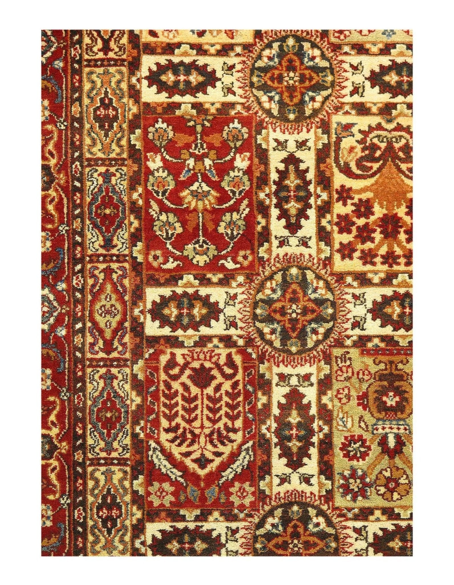 Canvello Genuine Fine Tabriz Design Lamb's Wool Rug - 3' x 5'1"