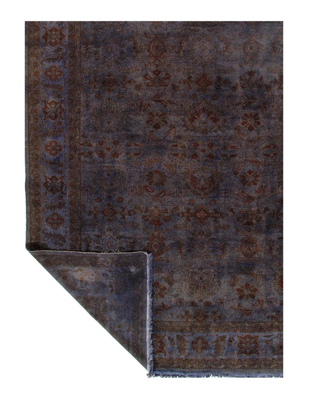 Canvello Gray Overdyed Tabriz Rug - 10' X 14'