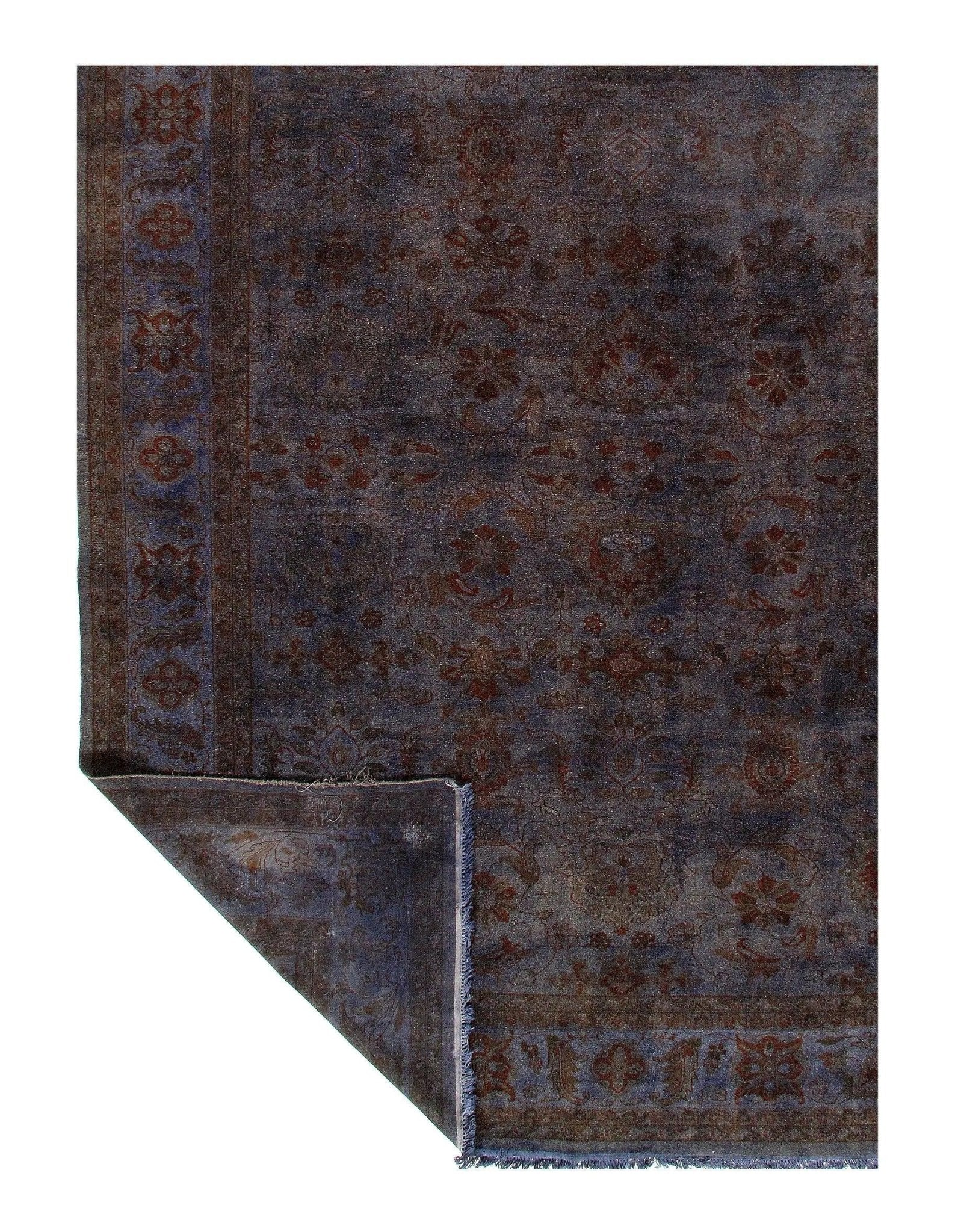 Canvello Gray Overdyed Tabriz Rug - 10' X 14'