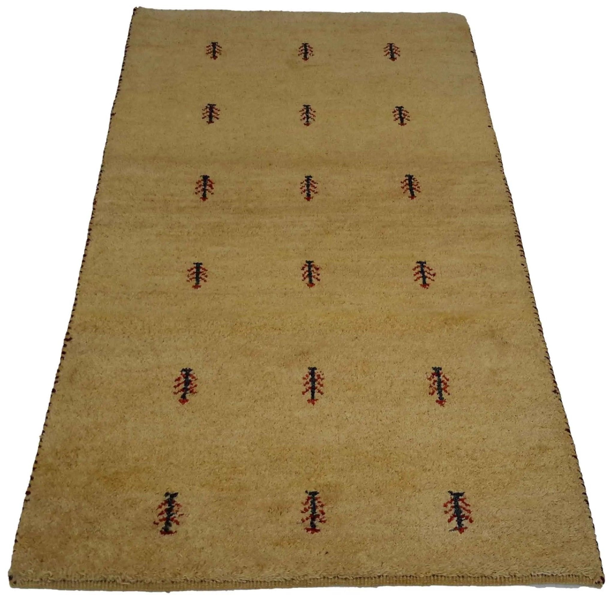 Canvello Hand Made Modern All Over Indo Gabbeh Rug - 2'11'' X 5'3''