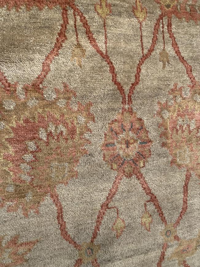 Canvello Handmade Beige Fine Turkish Oushak - 6' X 9'