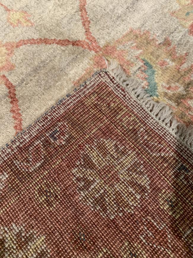 Canvello Handmade Beige Fine Turkish Oushak - 6' X 9'