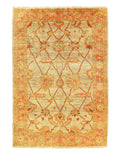 Canvello Handmade Beige Fine Turkish Oushak - 6' X 9'