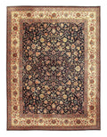 Canvello Indo Kashan Design Hand Knotted Rug - 9'1" X 12'3"