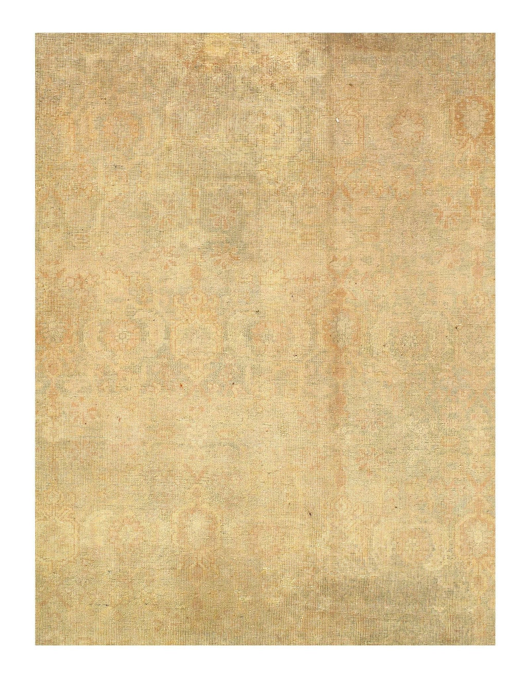 Canvello Ivory Fine Hand Knotted Antique Tabriz Rug 9'7'' X 13'11''