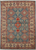 Canvello Light Blue Fine Kazak Rug - 5' X 7'