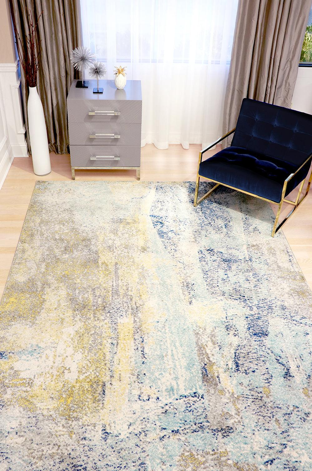 Canvello Modern Design Power Loom Area Rug- 6' X 6'