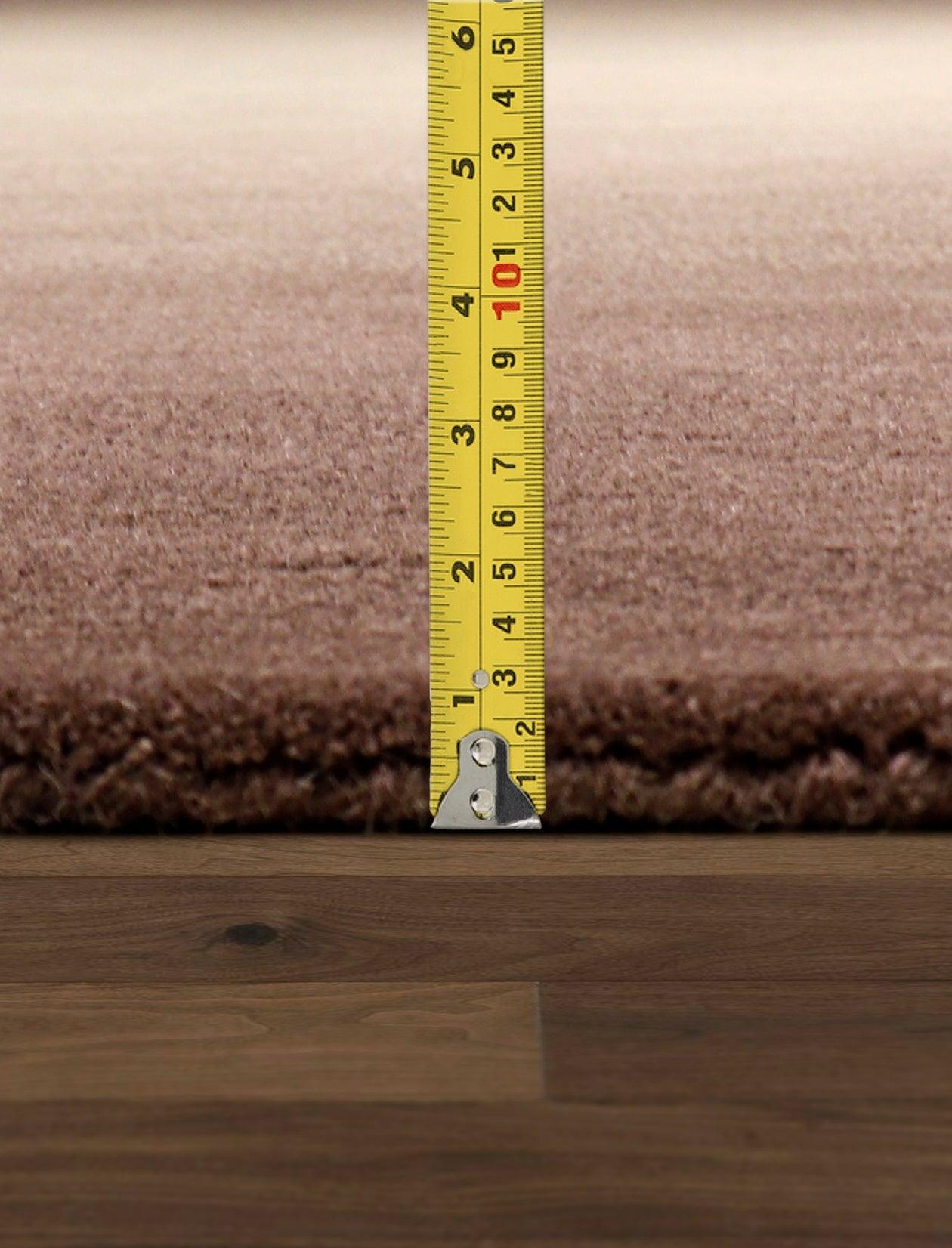 Canvello Modern Hand-Tufted Brown/Ivory Bsilk & Wool Area Rug- 5' X 8'