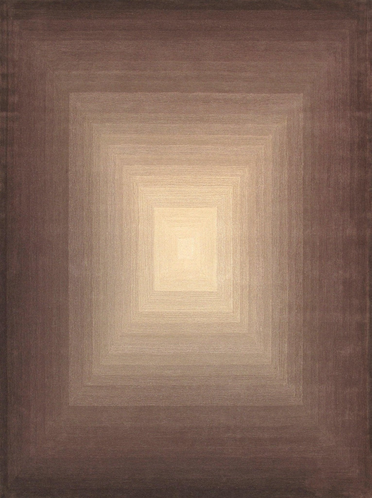 Canvello Modern Hand-Tufted Brown/Ivory Bsilk & Wool Area Rug- 5' X 8'
