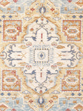 Canvello Modern Power Loom Light Blue & Ivory Area Rug - 5' X 8'