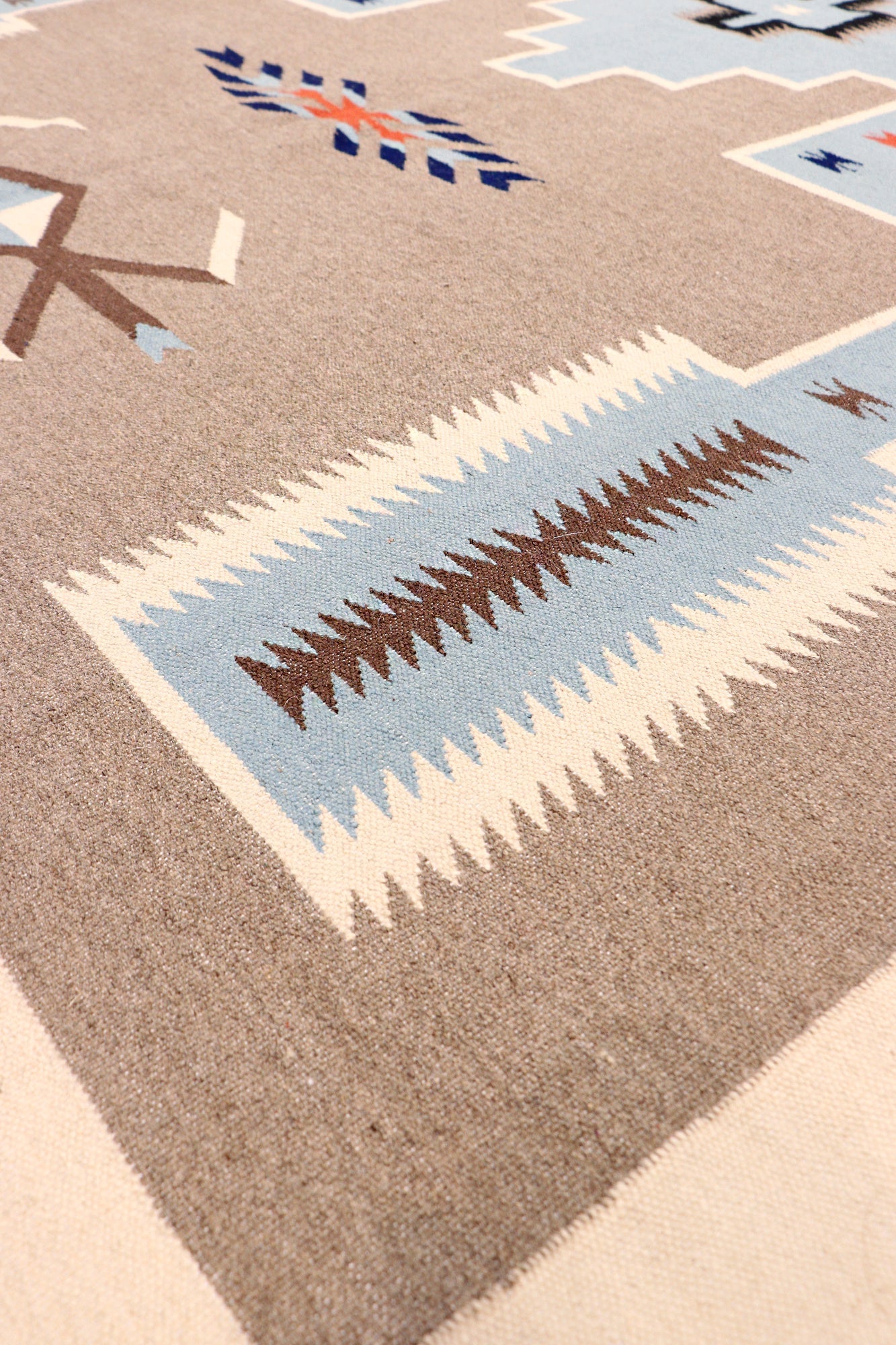 Canvello Modern Reversible Wool Mocha Area Rug- 8'1'' X 10'2''