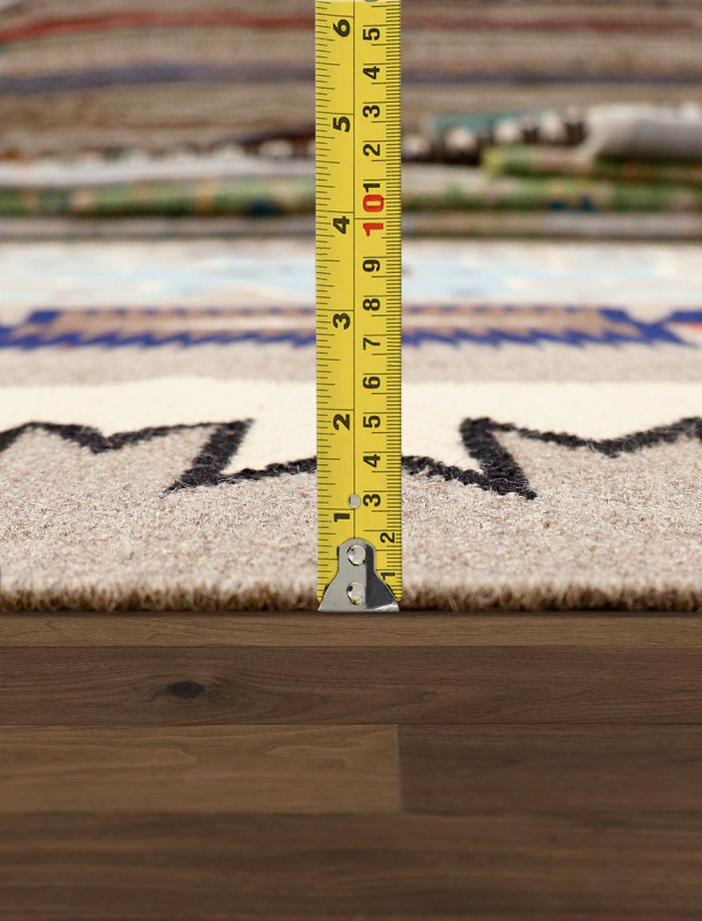 Canvello Modern Reversible Wool Mocha Area Rug- 8'1'' X 10'2''
