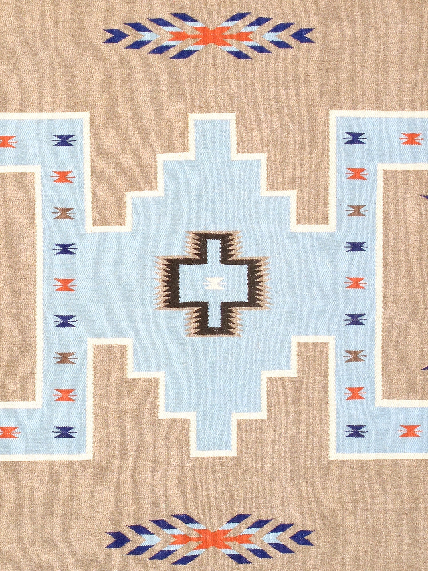 Canvello Modern Reversible Wool Mocha Area Rug- 8'1'' X 10'2''