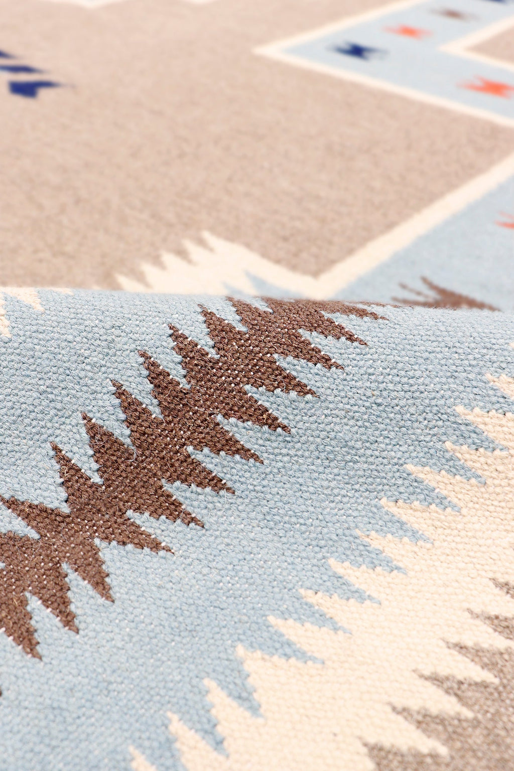 Canvello Modern Reversible Wool Mocha Area Rug- 8'1'' X 10'2''