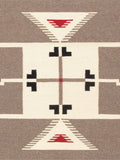Canvello Navajo Style Hand-Woven Wool Mocha Area Rug- 8'2" X 9'10"