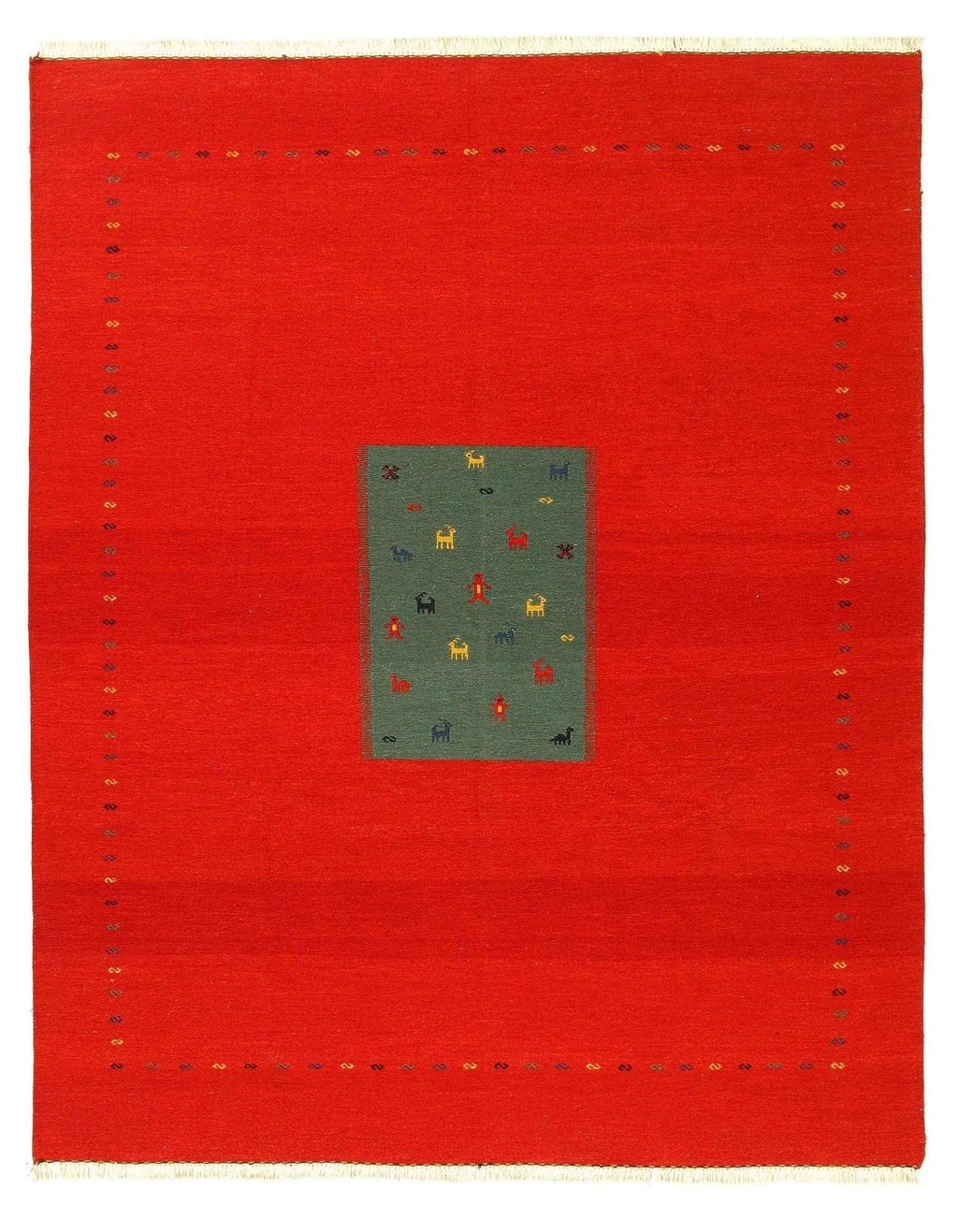 Canvello Red Sumac Gabbeh Design Rug - 8' X 10'