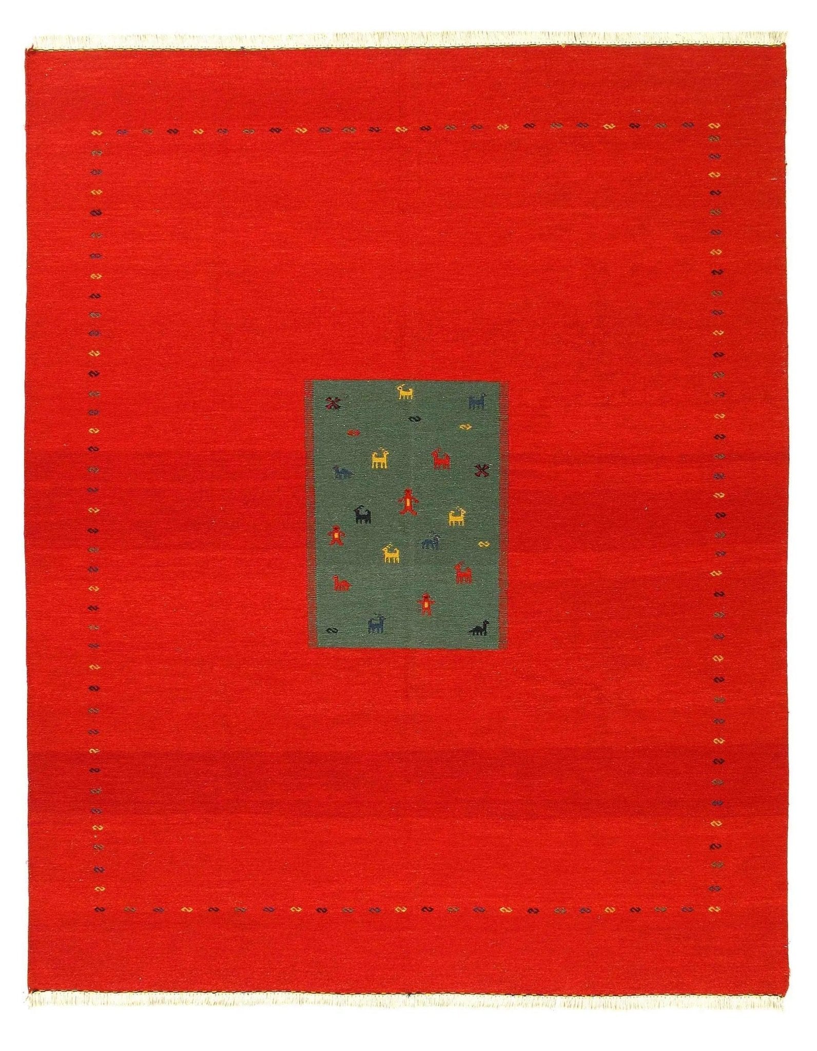 Canvello Red Sumac Gabbeh Design Rug - 8' X 10'