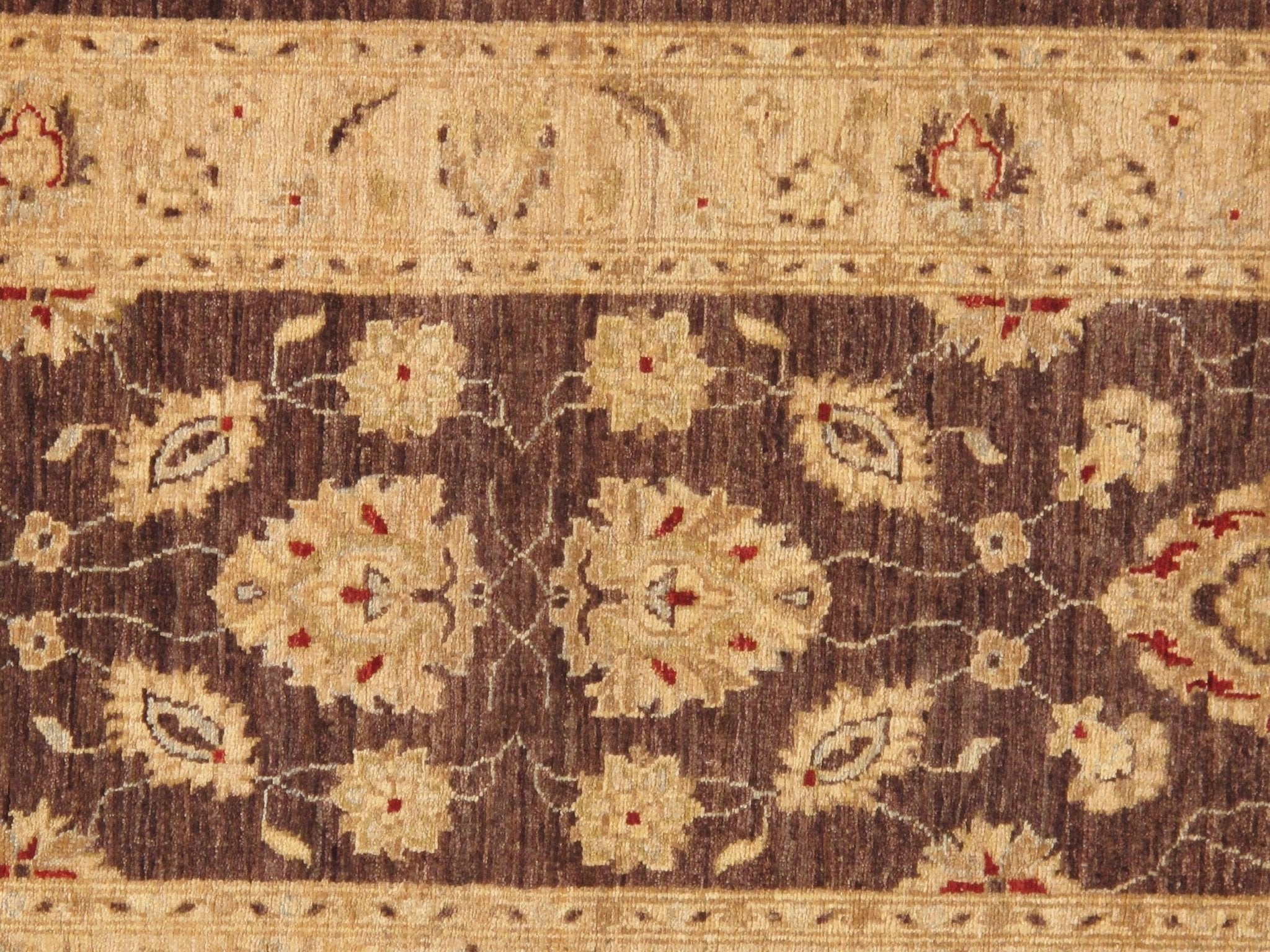 Canvello Sultanabad Hand-Knotted Lamb's Wool Runner- 2'6" X 10'2"