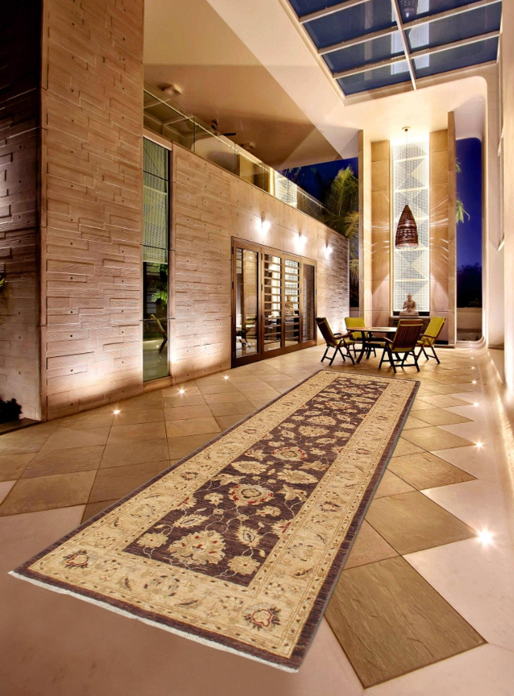 Canvello Sultanabad Hand-Knotted Lamb's Wool Runner- 2'6" X 10'2"