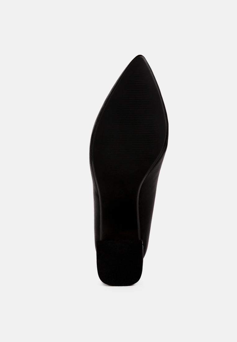 Casey Metallic Detail Block Heel Pumps By RAG