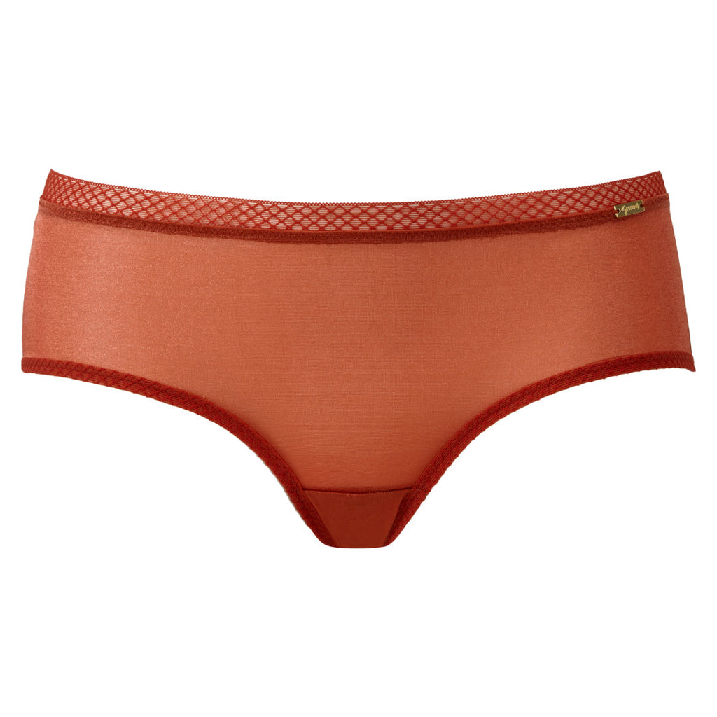 Sheer See Through Shorts Panty Gossard Glossies Cayenne