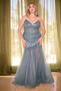 Strapless Beaded Mermaid Dress