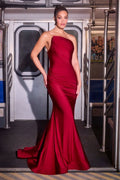 Stetch Satin Fitted Dress