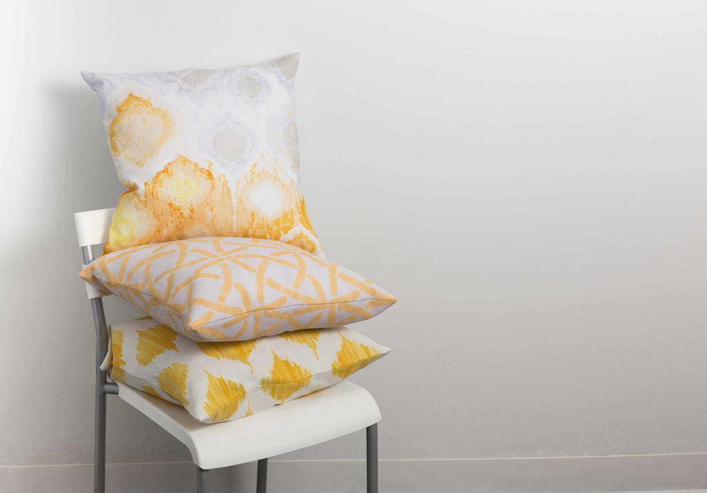 Bryant Yellow Ikat Throw Pillow - Clearance