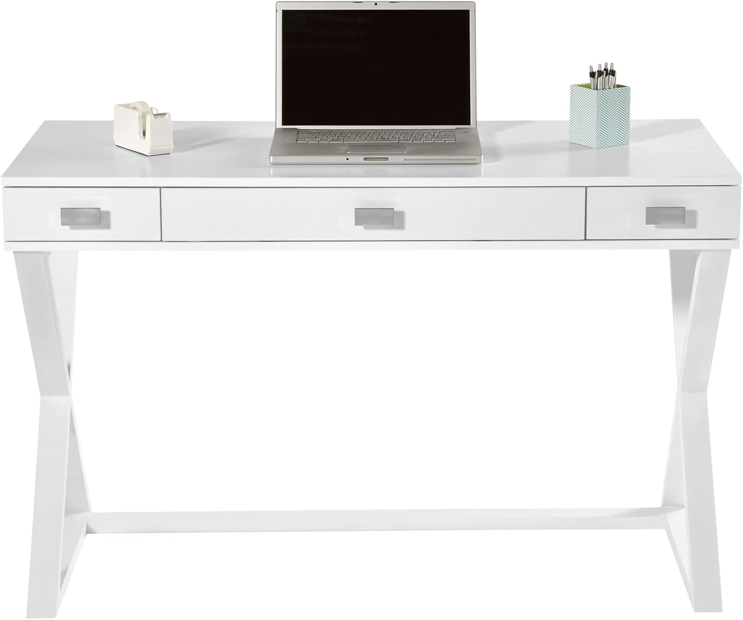 Compact White Writing Desk for Small Spaces and Creativity