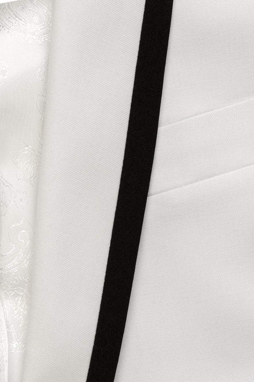 "Crew" White Tuxedo Jacket Shawl (Separates)