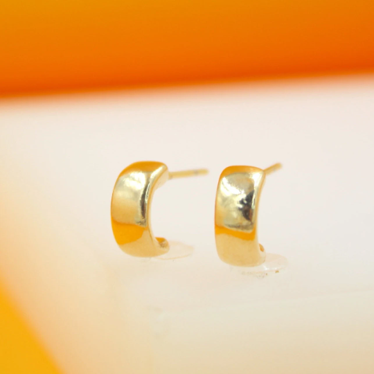 18K Gold Filled Plain Huggies (K322)