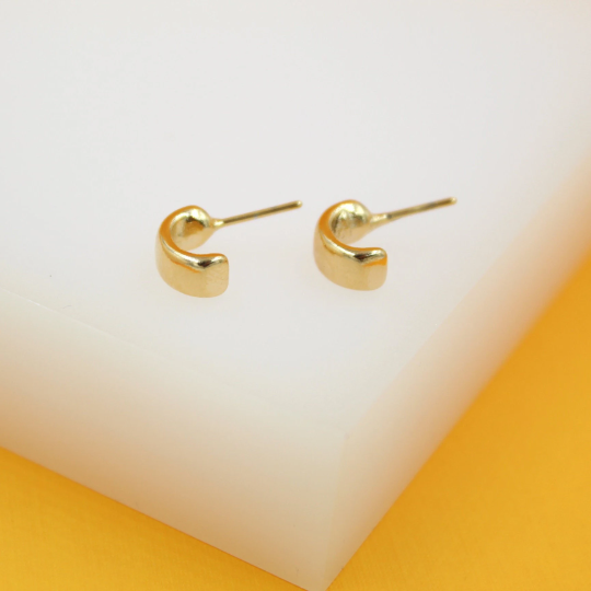 18K Gold Filled Plain Huggies (K322)