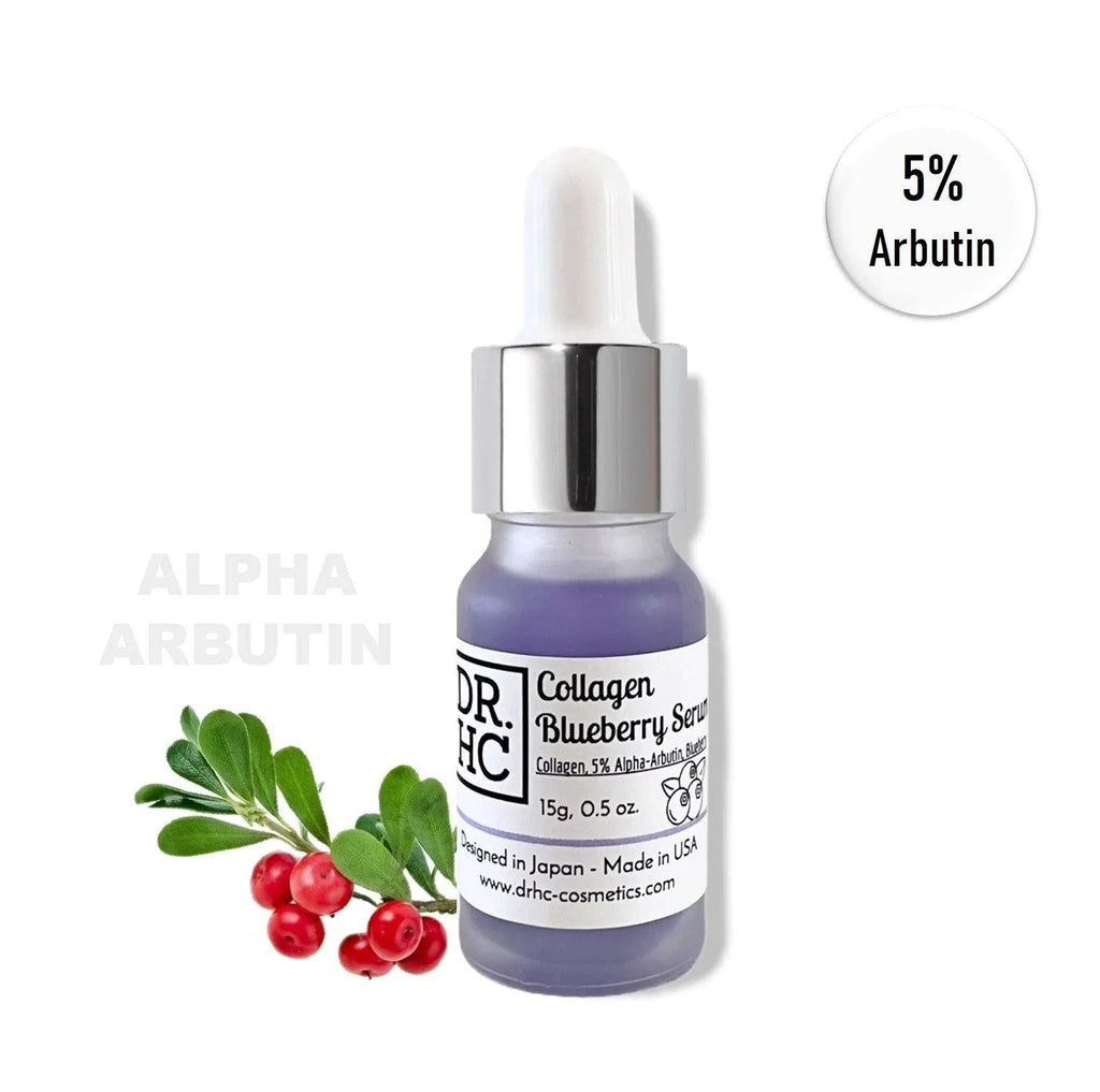 DR.HC Arbutin Collagen Blueberry Serum (15g, 0.5oz.) (with 5% Alpha-Arbutin, Collagen & Blueberry) (Collagen Supply, Anti-aging, Skin brightening, Skin plumping...)