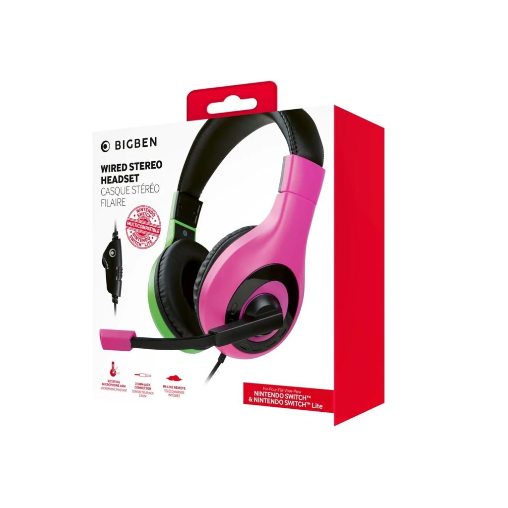 Nacon Stereo Gaming Headset V1 Nintendo Switch rózsaszín/zöld
